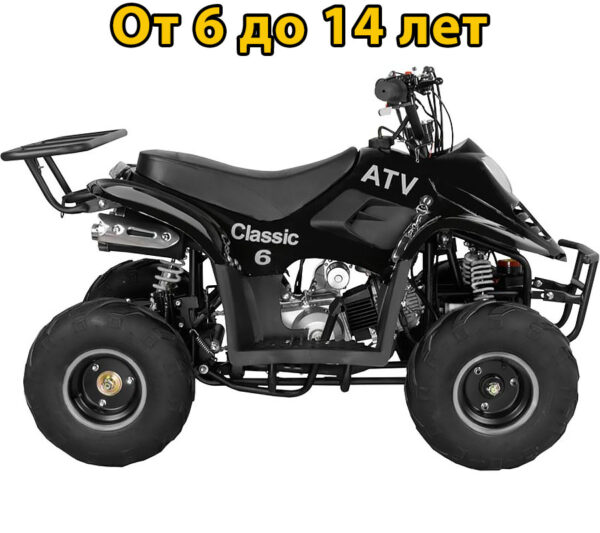 Квадроцикл ATV classic 6 110 кубов черный. 3