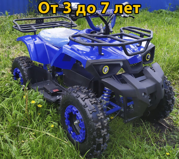Электроквадроцикл motoland ATV E008 синий 3