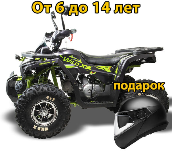 Квадроцикл MotoLand WILD x pro 125 серо-зеленый
