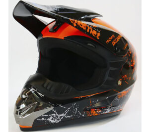 Детский мотошлем кроссовый MOTAX G5 черно оранжевый